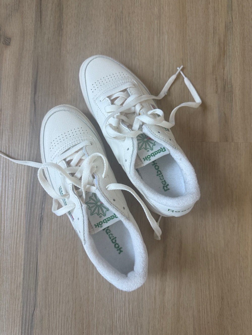 Reebok White Classic Leather Sneakers